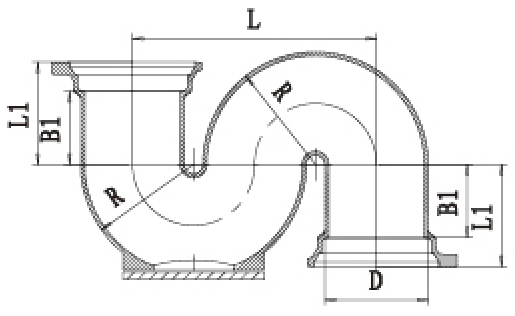B型帶門(mén)S型存水彎結構圖
